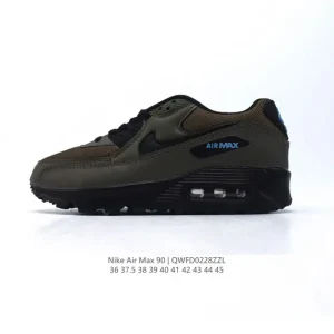 Nike Air Max 90 Retro Running Shoes with Air Cushion and Waffle Sole