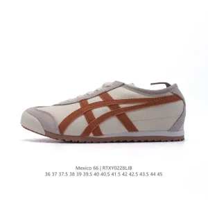 ASICS Onitsuka Tiger Mexico 66 Classic Leather Retro Sneakers for Men and Women