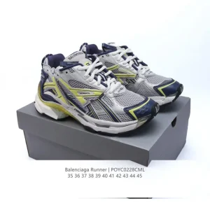 Balenciaga Runner Sneaker Grey Black Blue Red Low Top Retro