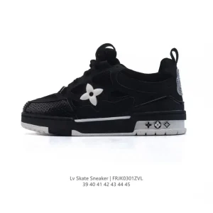 Louis Vuitton Skate Sneaker Men's Grained Calf Leather 2024 Fall Winter