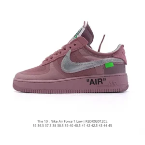 Off-White x Nike Air Force 1 '07 LV8 Sneaker with Bold Lettering