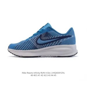 Nike Reactx Infinity Run 4 Men's Cushioned Road Running Shoes with Flyknit Upper