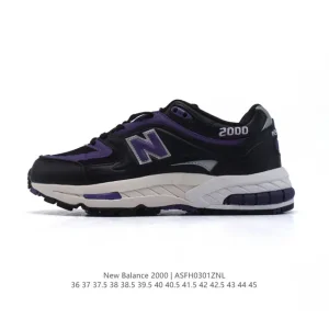 New Balance 2000 Retro Running Shoes Grey Synthetic Leather Mesh