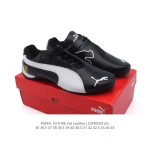 Puma Future Cat Leather Ferrari Edition Low-Top Racing Sneakers