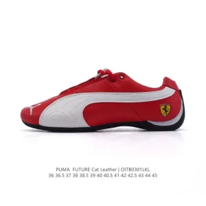 Puma Future Cat Leather Ferrari Edition Low-Top Racing Sneakers