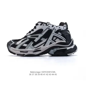 Balenciaga Runner Grey Black Blue Red Retro Low Top Sneakers