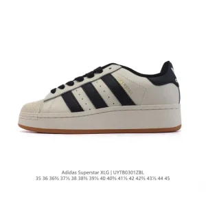 Adidas Originals Superstar XLG Shell Toe Platform Leather Sneakers