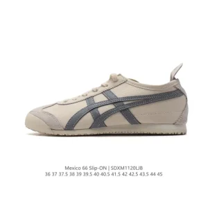 ASICS Onitsuka Tiger Mexico 66 Classic Leather Sneakers for Men and Women