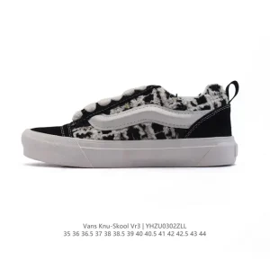 Vans Knu Skool VR3 LX Chunky Retro Skate Shoes in White