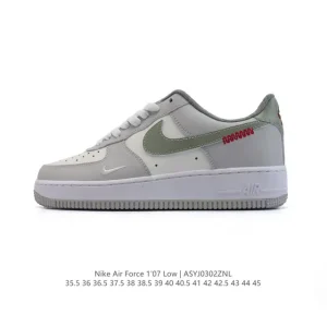 Nike Air Force 1 07 Low 2025 White Leather Sneakers with Air Cushion