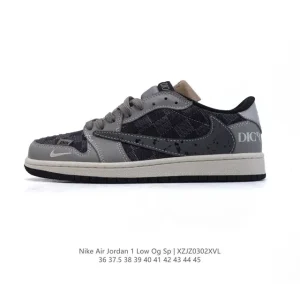 Jordan Air AJ1 Low Military Blue Reverse Swoosh Retro Basketball Shoe