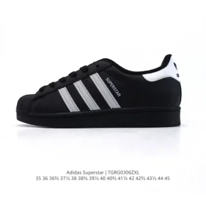 Adidas Superstar Classic Shell Toe Leather Sneakers for Men and Women