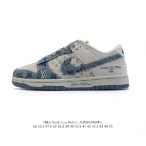 Nike Dunk Low Retro Louis Vuitton Collaboration Vintage Basketball Skateboarding Shoes
