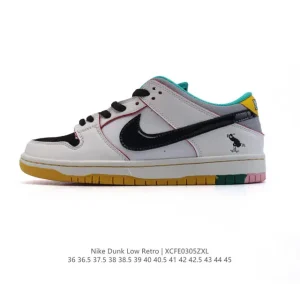 Nike SB Dunk Low Pro Vintage Leather Skate Shoes for Men and Women