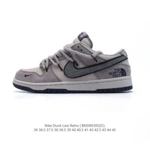 Nike Dunk Low Retro Basketball Shoes with Leather Upper and Cushioning