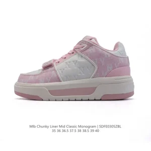 MLB Chunky Liner Mid Streetwear Sneakers for Men and Women