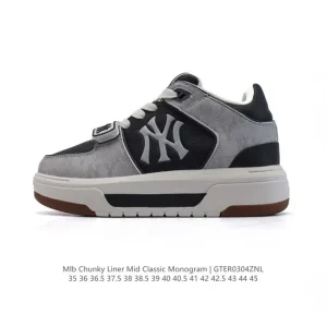 MLB Chunky Liner Mid Streetwear Sneakers for Men and Women
