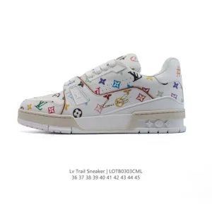 Louis Vuitton Trainer Sneaker Low Men's Fashion Thick Sole Shoes