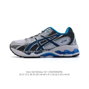 ASICS Gel-Nimbus 10.1 Retro Grey Running Shoes with 3M Reflective Details