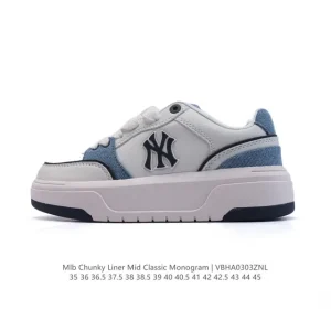 MLB Chunky Liner Basic Mid New York Yankees Dad Shoe with Velcro Strap