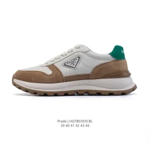Prada Chunky Runner Men's Leather Thick Sole Sneakers
