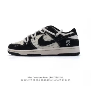 Nike Dunk Low Retro Vintage Basketball Shoes with Dual Laces