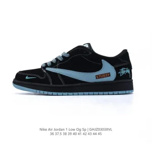 Jordan Air 1 Low OG SP Military Blue Reverse Swoosh Retro Basketball Shoes