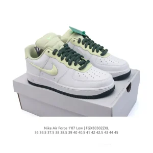 Nike Air Force 1 07 Low White Leather Sneakers for Men and Women