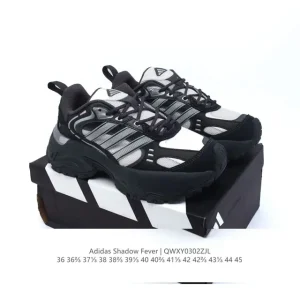 Adidas Shadow Fever Retro Running Shoes with Thick Sole