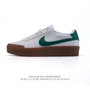 Nike Court Shot Men's and Women's Lifestyle Shoes Spring Breathable Lightweight Classic White Black