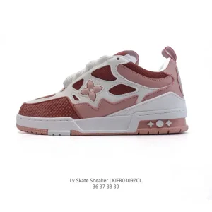 Louis Vuitton Women's Skate Sneaker 2025 Grained Cowhide Leather New Release