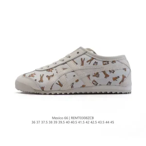 ASICS Onitsuka Tiger Mexico 66 Classic Leather Sneakers for Men and Women