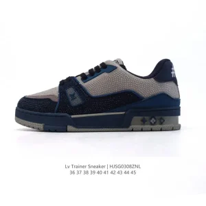 Louis Vuitton Trainer Sneaker Low Crystal Embellished Thick Sole Fashion Sneakers