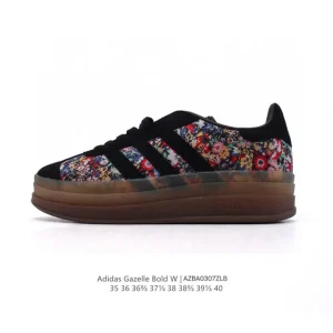 Adidas Gazelle Bold Red Suede Women's Retro Thick Sole Shoes 2025 New Year