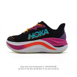 Hoka Skyward X Thick Sole Carbon Plate Running Shoes for Daily Training and Recovery
