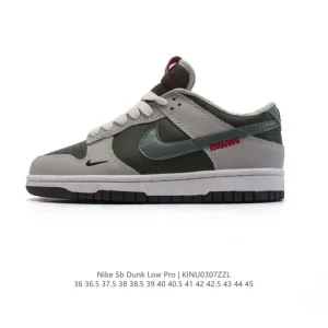 Nike SB Dunk Low Pro Vintage Leather Skateboarding Shoes for Men and Women
