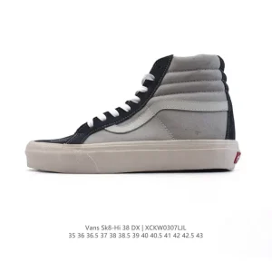 Vans Sk8-Hi Leather High Top Skate Shoes for Men and Women