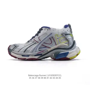 Balenciaga Runner Sneaker Grey Black Blue Red Low Top Retro Running Shoe
