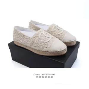 Chanel Classic Fisherman Flat Shoes with Double C Logo