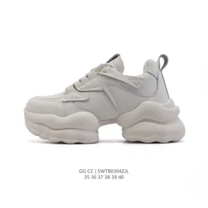 Gg Cc Luxury Chunky Sneakers for Women with 5cm Height Increase