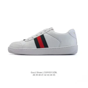 Gucci Ace Platform Men's White Leather Sneakers 2025 New Arrival