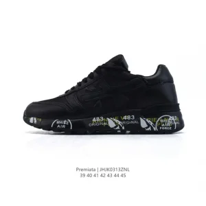 Premiata Steven Low-Top Sneakers - Italian Leather & Fabric Casual Shoes