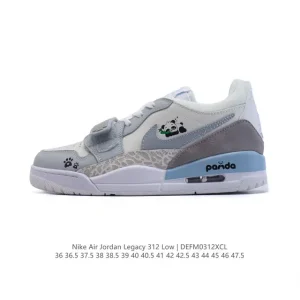 Jordan Legacy 312 Low Panda Black White Basketball Shoes