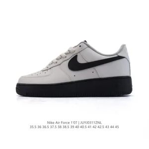 Nike Air Force 1 Low 2025 White Leather Sneakers with Air Cushion