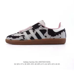 Adidas Samba Og Classic Leather Sneakers in White with Gum Sole