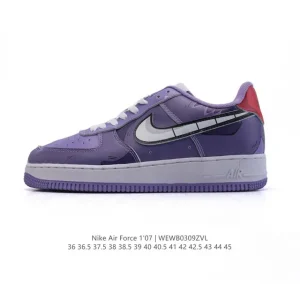 Nike Air Force 1 2025 Low White Leather Sneakers with Air Cushioning