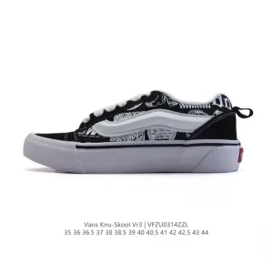 Vans Knu Skool VR3 LX Chunky Leather Retro Skate Shoes