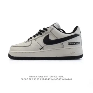 Nike Air Force 1 Low 2025 White Leather Sneakers with Air Cushion