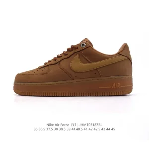 Nike Air Force 1 '07 Low White Leather Sneakers with Air Cushioning