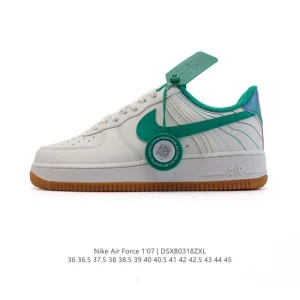 Nike Air Force 1 Low DV0791-100 White Leather Sneakers with Air Cushion